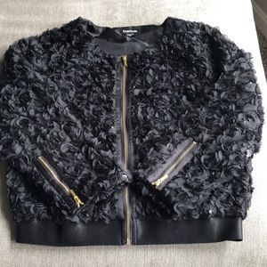 Bebe cropped black jacket